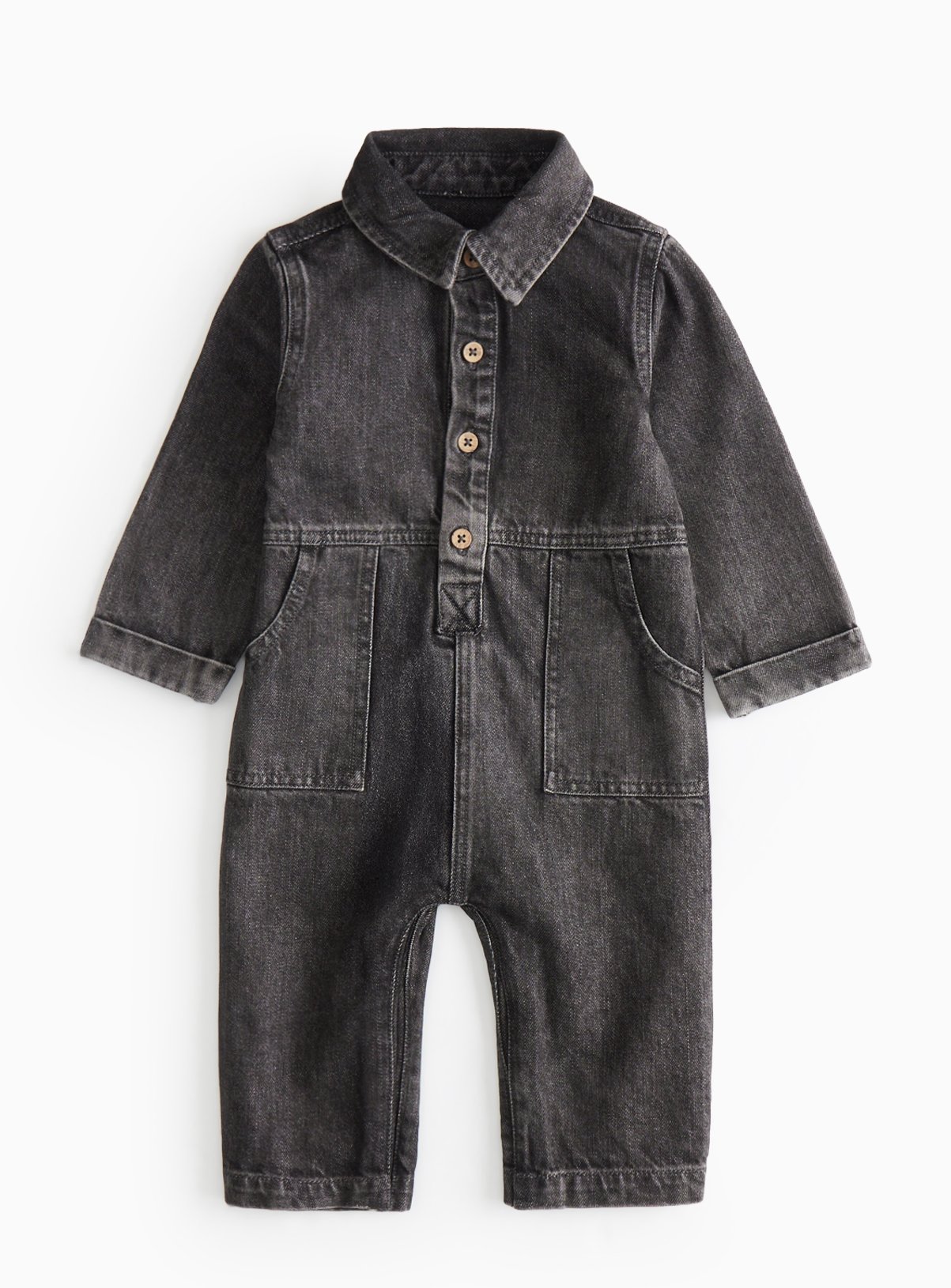 Black Wash Denim Boilersuit  6-9 months - Image 1 thumbnail
